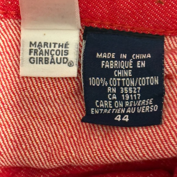 Vtg. Marithe Francois Girbaud 80’s Baggy Jeans Red Size 42 Brand X Authentic Fit - Picture 16 of 16